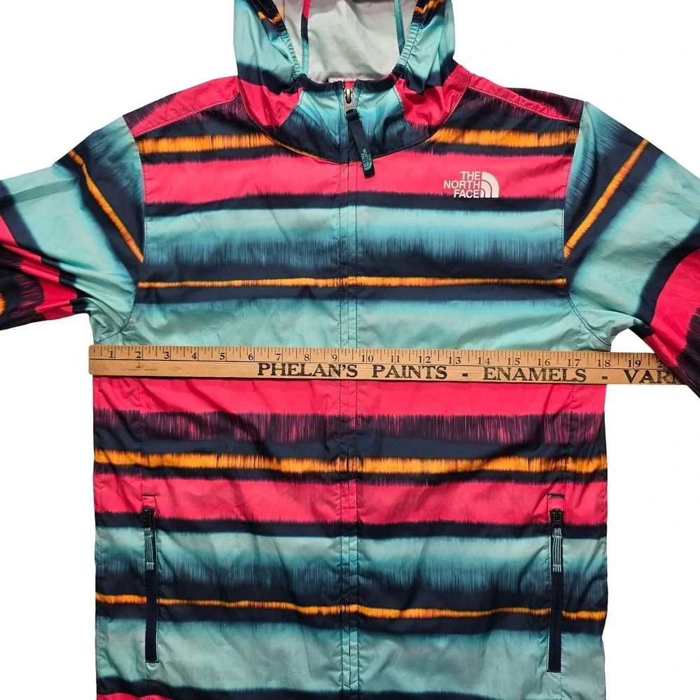 The North Face Windbreaker Jacket Hooded Stripe Windwall‎ Youth L